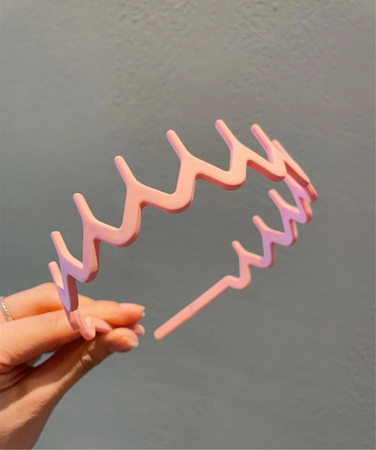 Thin hair hoop headband pink / 6