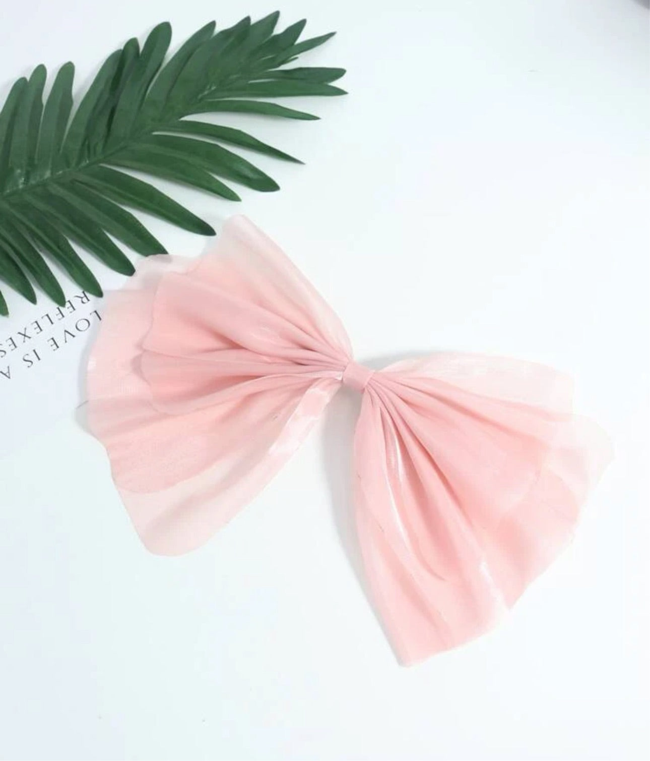 Pink hair bow clips / 1