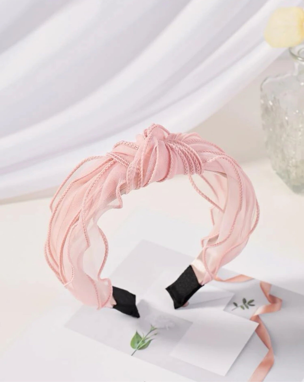 Knot pink wide headband/17