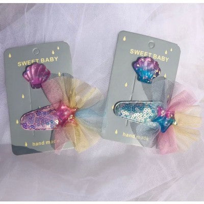 mermaid hair ties and hair clips set102