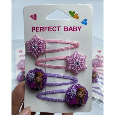 frozen hair clips pink and purple color105