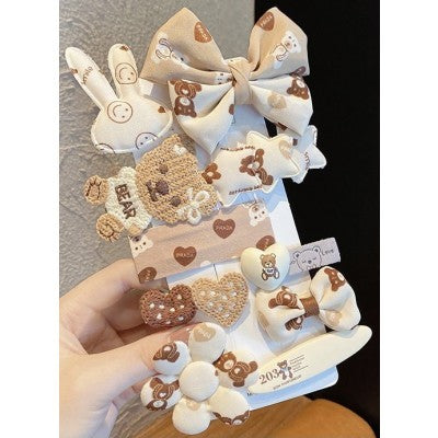 Winter color hair clips set303