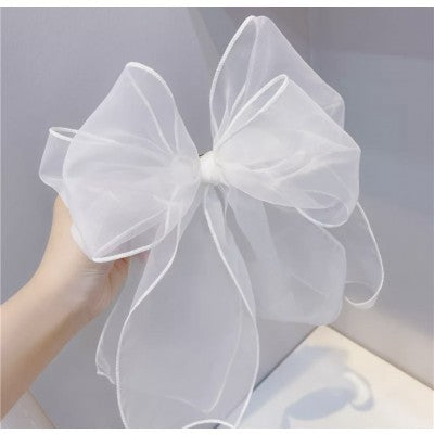 Off white hair bow clips475