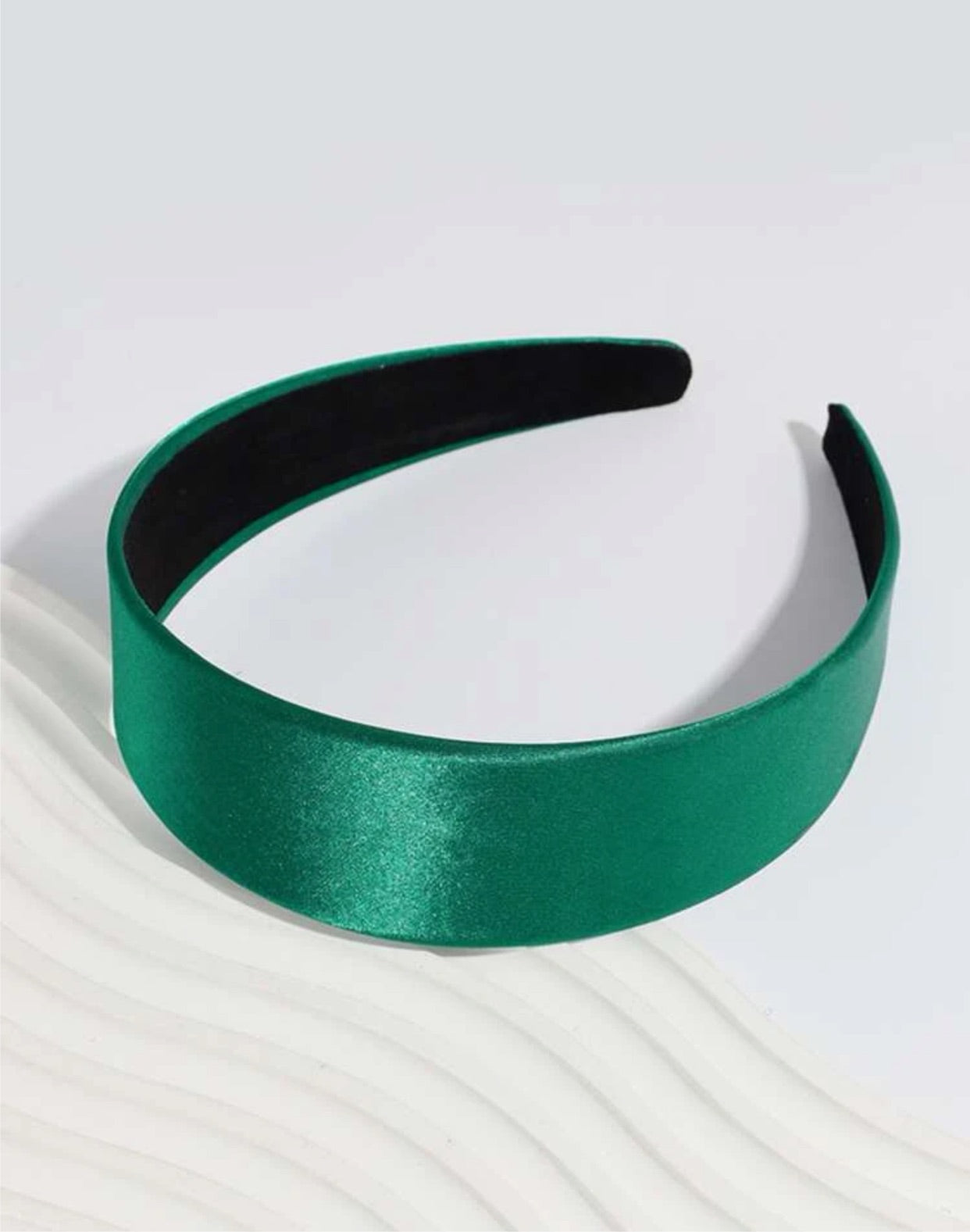 Dark green solid wide headband
