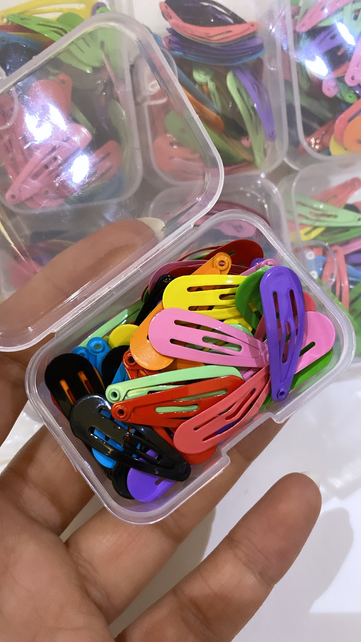 Mix color hair clips box small size