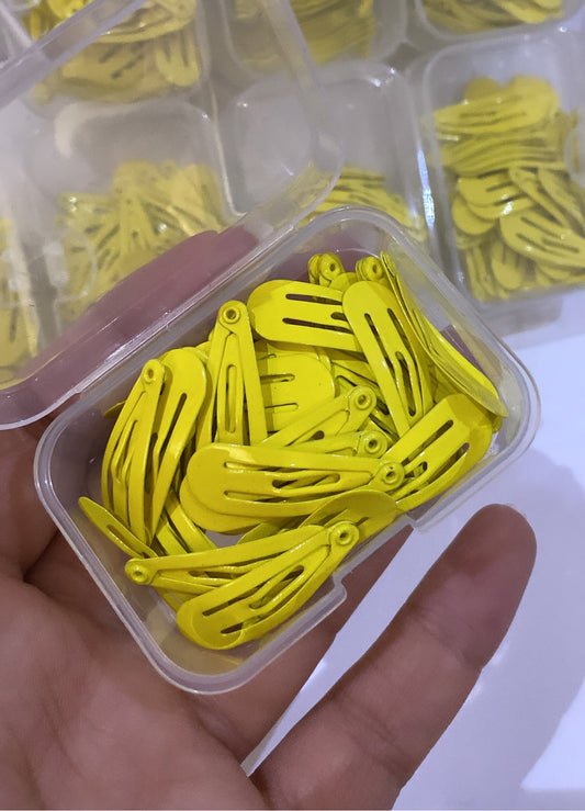 Yellow hair clips box small size