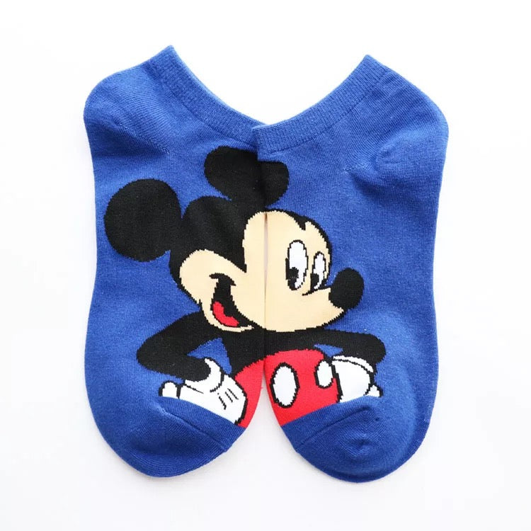 Blue mickey socks free size(35-40)